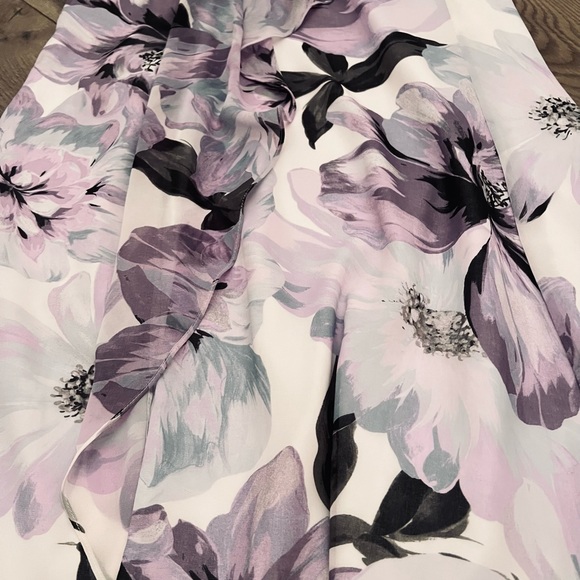 Calvin Klein Purple and White Halter Maxi Gown for Weddings - Picture 8 of 11